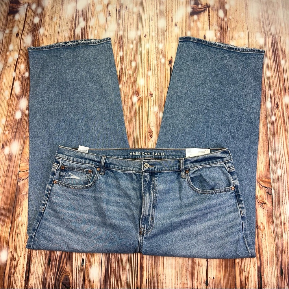 NWT American Eagle Stovepipe High Rise Short  Strigid Jeans Size  20 35W